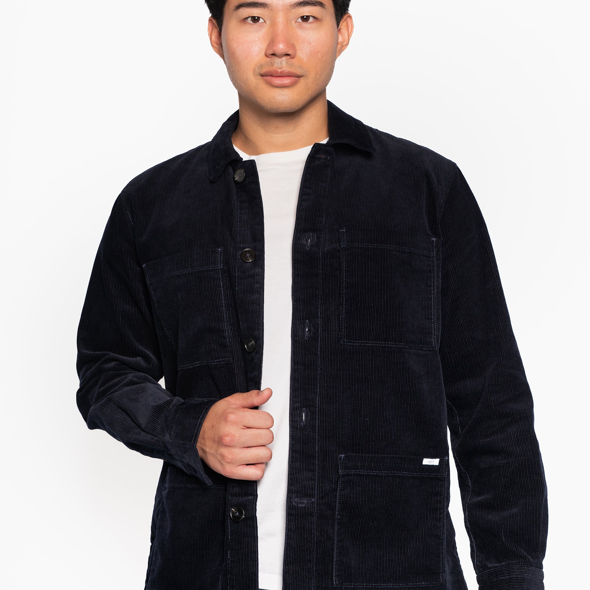 Hést Men HENNING Corduroy Overshirt Outerwear/Vest/Bodywarmer 289 Navy