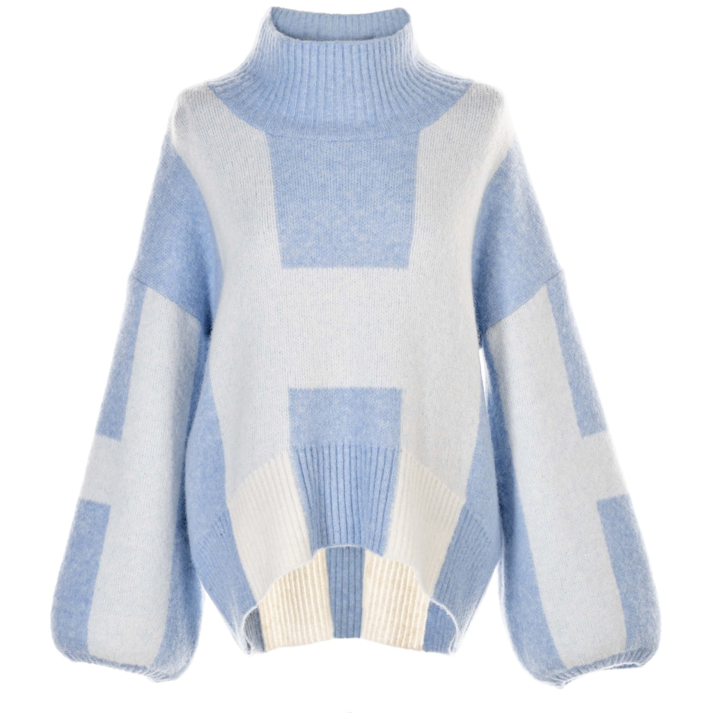 HÉST AS Hést Isa Sweater Heavy Knitwear Tops 277 Light Blue
