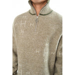Hést Men IBEN Half-Zip Heavy Knitwear Tops 3001 Eucalyptus