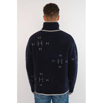 Hést Men IBEN Half-Zip Heavy Knitwear Tops 4001 Navy