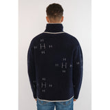Hést Men IBEN Half-Zip Heavy Knitwear Tops 4001 Navy