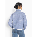 HÉST AS IBEN Zip Jacket Heavy Knitwear Tops 4003 Faded Denim