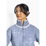 HÉST AS IBEN Zip Jacket Heavy Knitwear Tops 4003 Faded Denim
