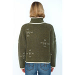 HÉST AS IBEN Zip Jacket Heavy Knitwear Tops 3000 Winter Moss