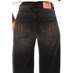 HÉST AS IRINA Wide Leg Woven Pants/Shorts 9512 Medium Wash Black Denim