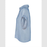 HÉST AS ISABELLA Linen Blouse Woven Blouse/Top/Shirt 4003 Faded Denim