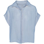 HÉST AS ISABELLA Linen Blouse Woven Blouse/Top/Shirt 4003 Faded Denim