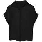 HÉST AS ISABELLA Linen Blouse Woven Blouse/Top/Shirt 9000 Jet Black