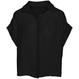 HÉST AS ISABELLA Linen Blouse Woven Blouse/Top/Shirt 9000 Jet Black