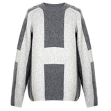 Hést Men ISAK Sweater Heavy Knitwear Tops 420 Dark grey melange with grey