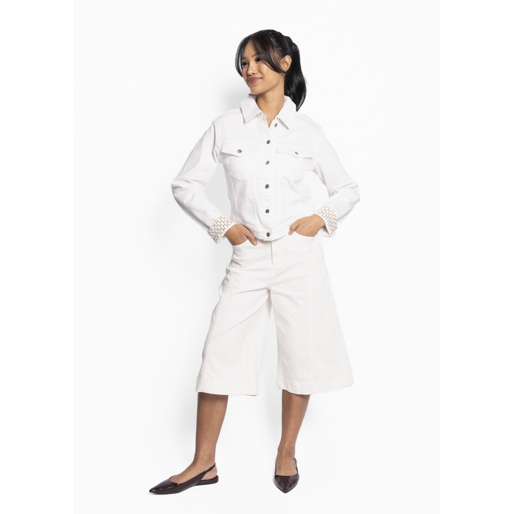 HÉST AS KAIA Capri Jeans Woven Pants/Shorts 0003 White Alyssum