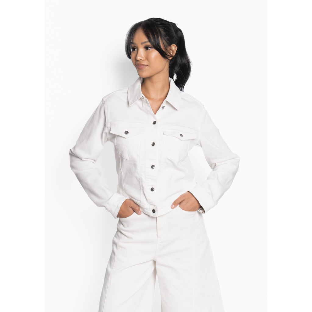 HÉST AS KAIA Denim Jacket Outerwear/Vest/Bodyvarmer 0003 White Alyssum