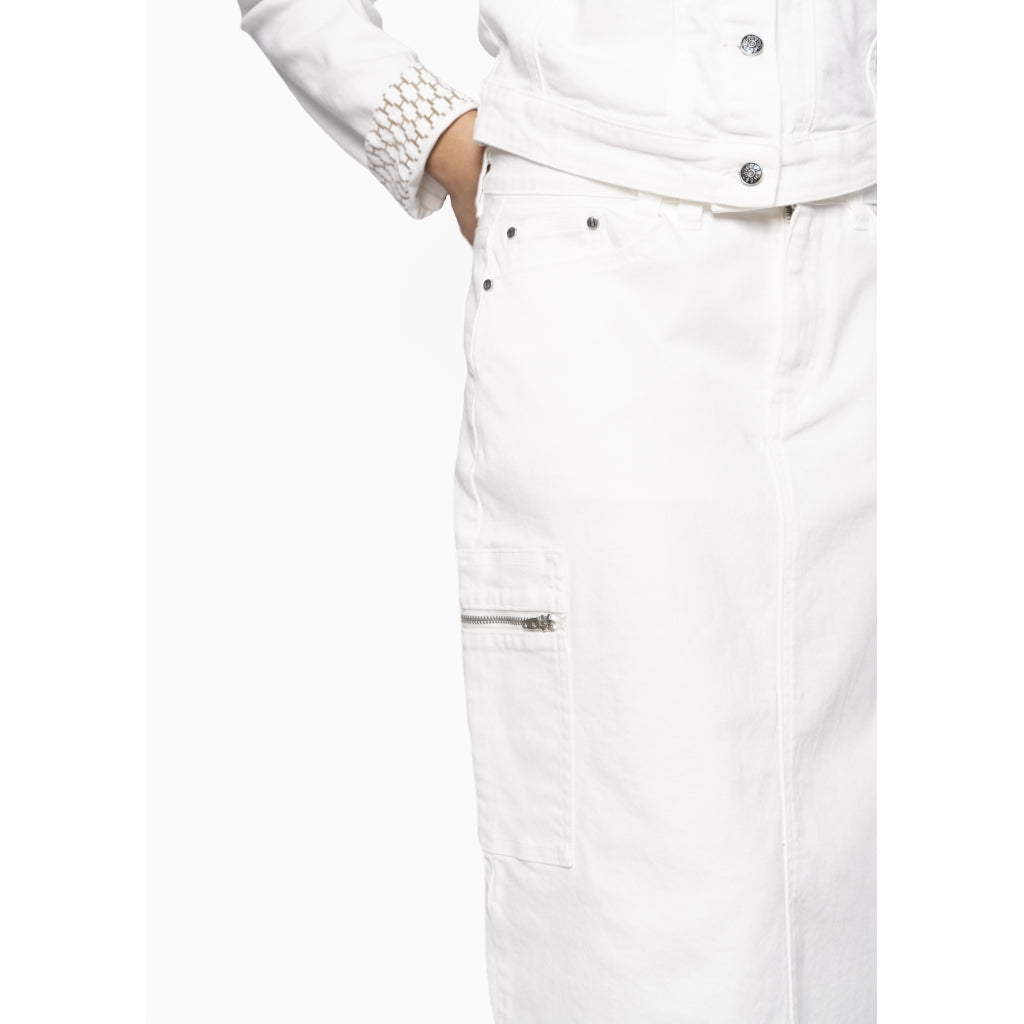 HÉST AS KAIA Denim Skirt Woven Skirt/Dress 0003 White Alyssum