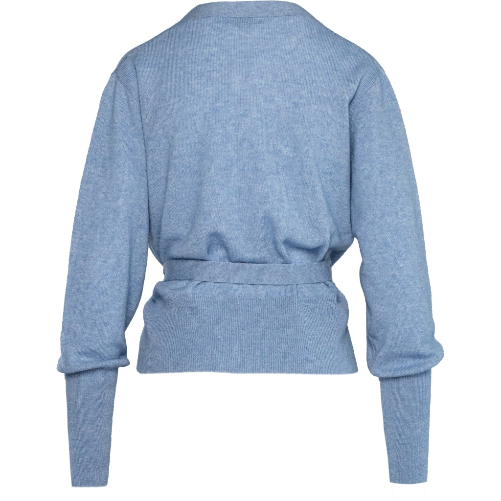 HÉST AS LEAH Wrap Cardigan Heavy Knitwear Tops 4003 Faded Denim