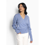HÉST AS LEAH Wrap Cardigan Heavy Knitwear Tops 4003 Faded Denim