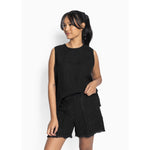 HÉST AS LILA Linen Shorts Woven Pants/Shorts 9000 Jet Black