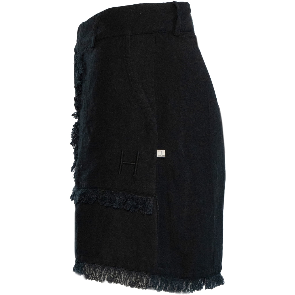 HÉST AS LILA Linen Shorts Woven Pants/Shorts 9000 Jet Black