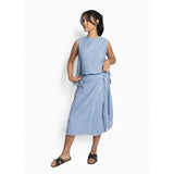 HÉST AS LILA Linen Skirt Woven Skirt/Dress 4003 Faded Denim