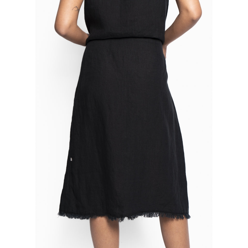HÉST AS LILA Linen Skirt Woven Skirt/Dress 9000 Jet Black