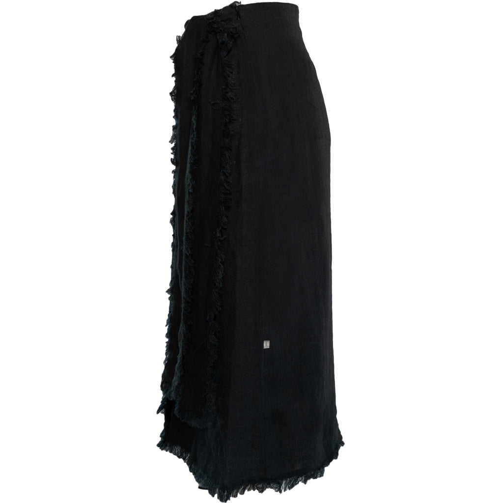 HÉST AS LILA Linen Skirt Woven Skirt/Dress 9000 Jet Black
