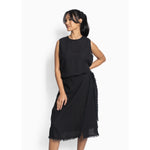 HÉST AS LILA Linen Skirt Woven Skirt/Dress 9000 Jet Black