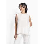 HÉST AS LILA Linen Top Woven Blouse/Top/Shirt 0003 White Alyssum