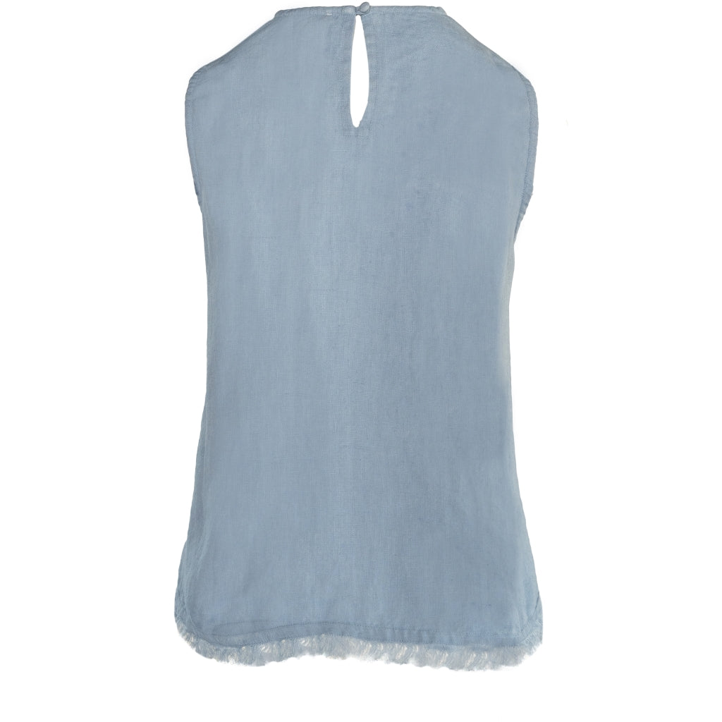 HÉST AS LILA Linen Top Woven Blouse/Top/Shirt 4003 Faded Denim