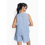 HÉST AS LILA Linen Top Woven Blouse/Top/Shirt 4003 Faded Denim