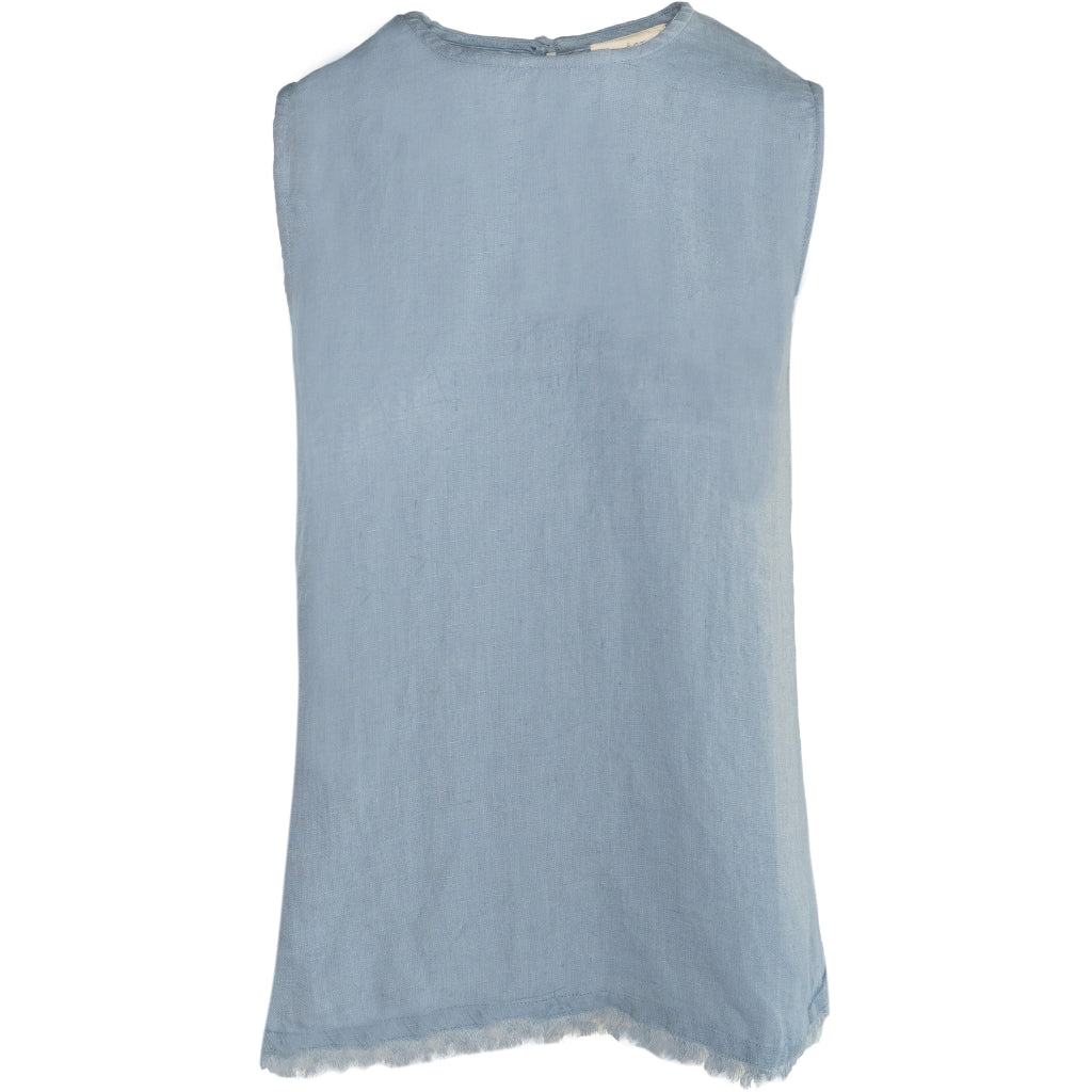 HÉST AS LILA Linen Top Woven Blouse/Top/Shirt 4003 Faded Denim