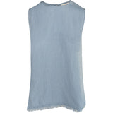 HÉST AS LILA Linen Top Woven Blouse/Top/Shirt 4003 Faded Denim