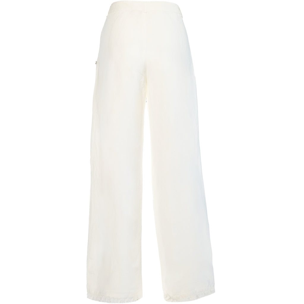 HÉST AS LILA Linen Trousers Woven Pants/Shorts 0003 White Alyssum