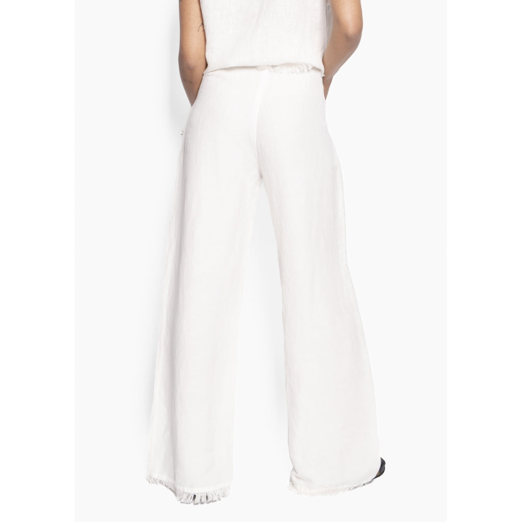 HÉST AS LILA Linen Trousers Woven Pants/Shorts 0003 White Alyssum