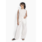 HÉST AS LILA Linen Trousers Woven Pants/Shorts 0003 White Alyssum