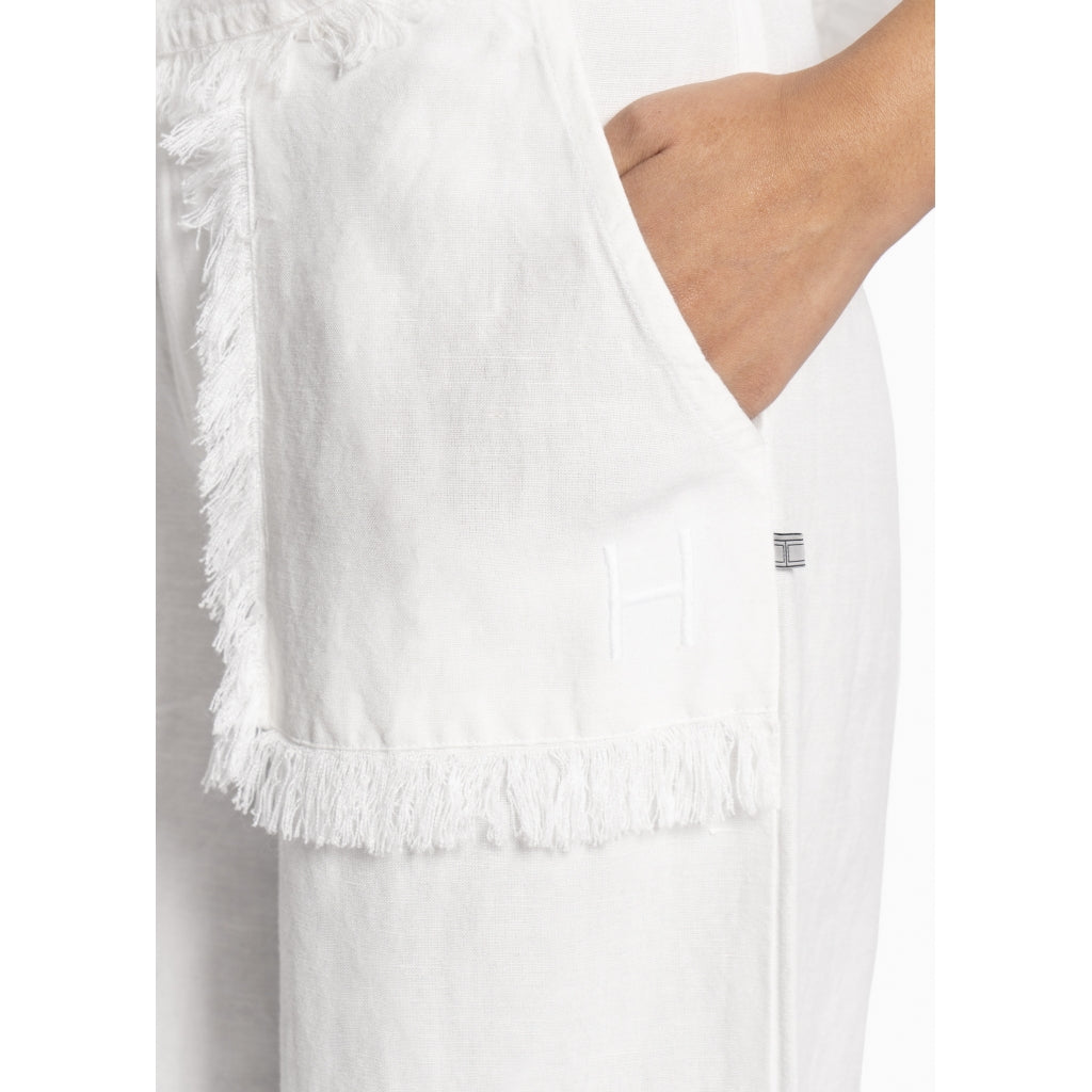 HÉST AS LILA Linen Trousers Woven Pants/Shorts 0003 White Alyssum