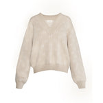 HÉST AS LINDA V-neck Sweater Heavy Knitwear Tops 6500 Beige