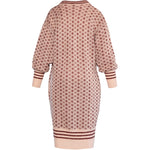 HÉST AS LOGO Long Cardigan Heavy Knitwear Tops 2504 Rose Smoke