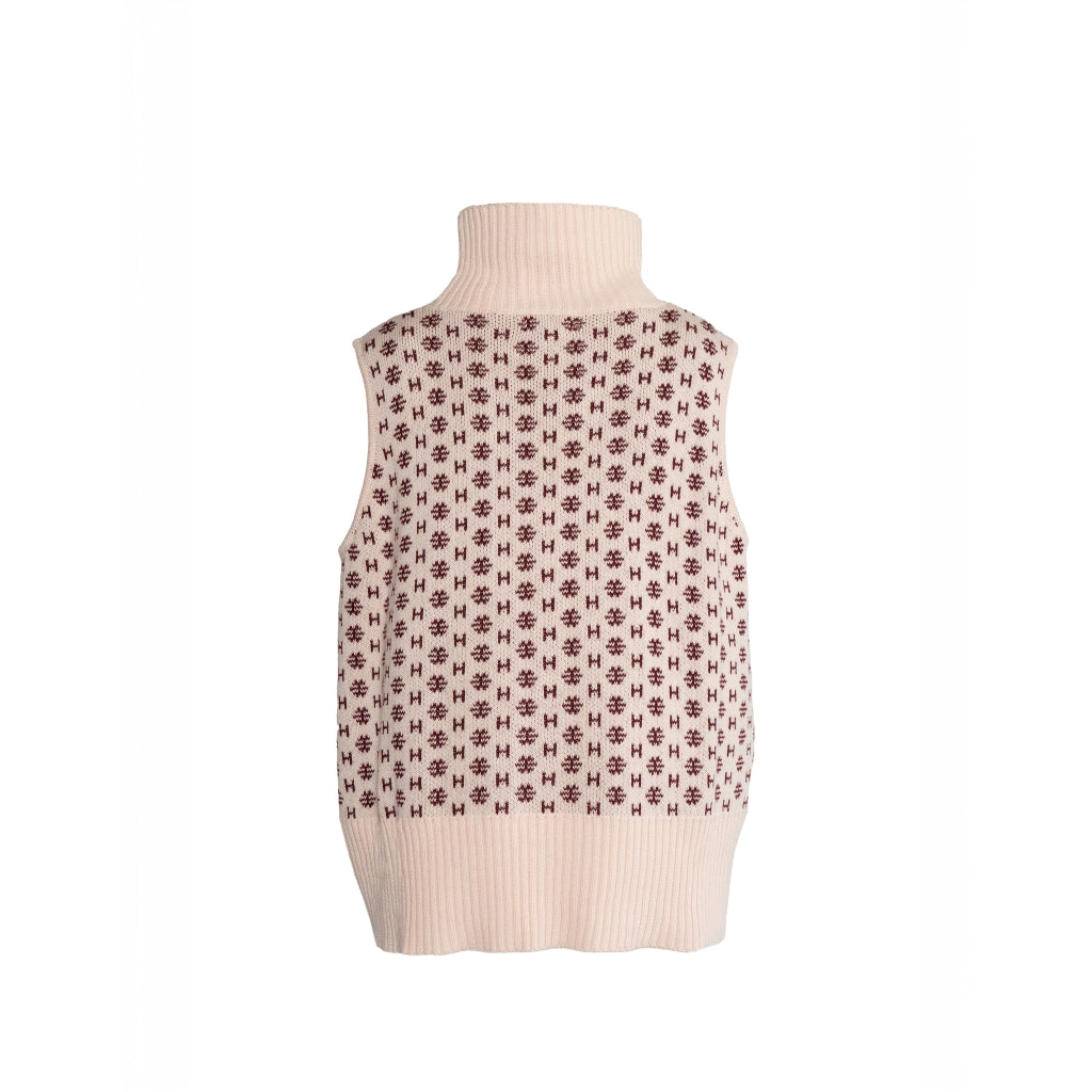 HÉST AS LOGO Vest Heavy Knitwear Tops 2504 Rose Smoke
