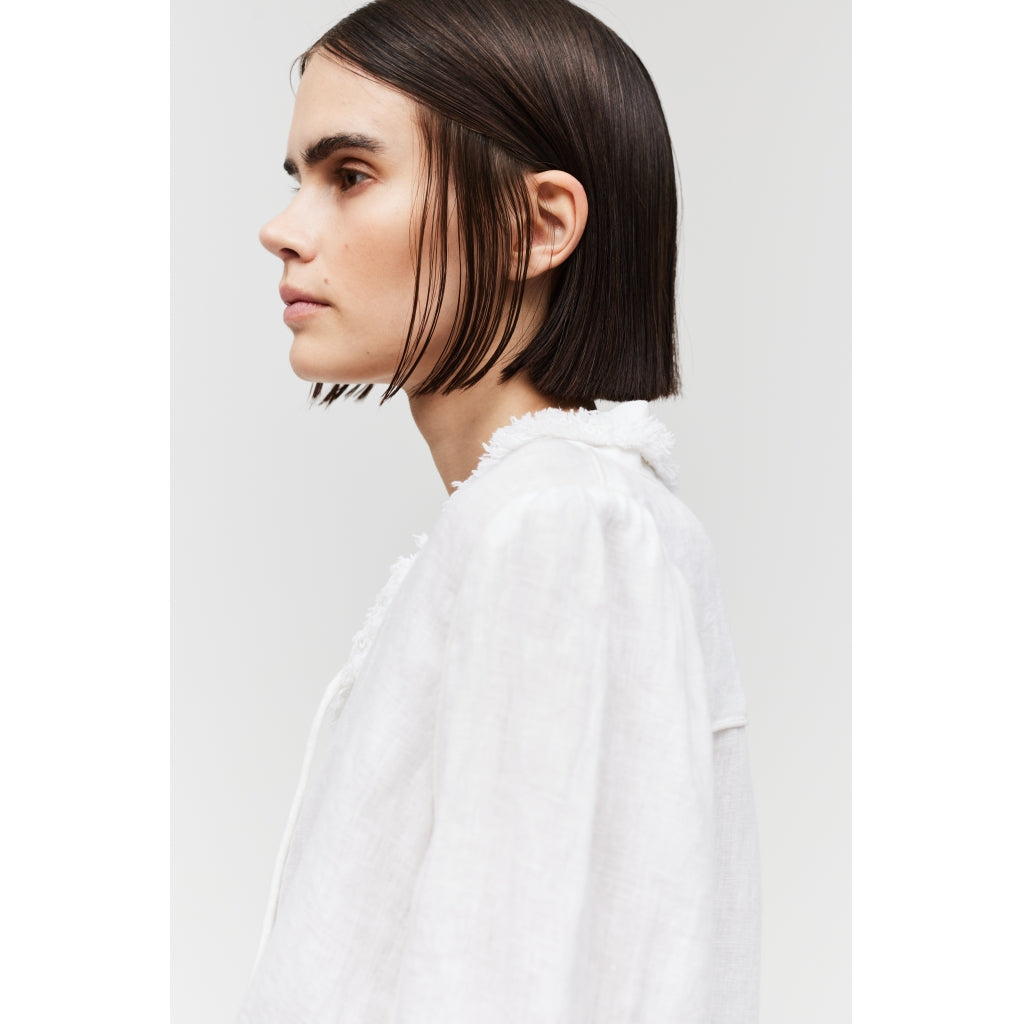 HÉST AS Linen blouse Woven Blouse/Top/Shirt 000 White