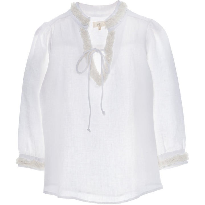 HÉST AS Linen blouse Woven Blouse/Top/Shirt 000 White
