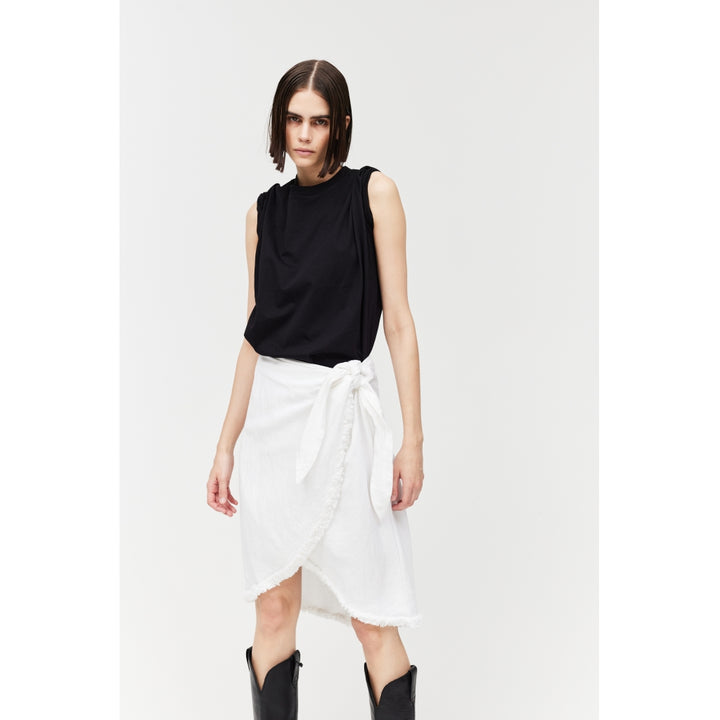 HÉST AS Linen wrap skirt Woven Skirt/Dress 000 White