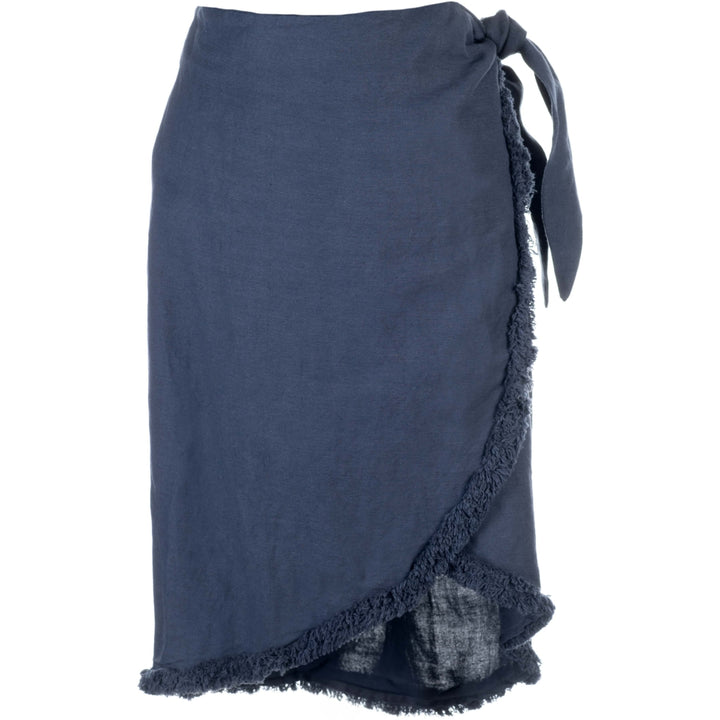 HÉST AS Linen wrap skirt Woven Skirt/Dress 289 Navy