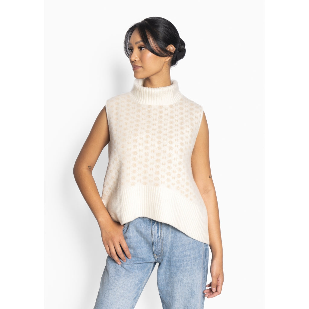 HÉST AS Logo Vest Heavy Knitwear Tops 0001 Offwhite