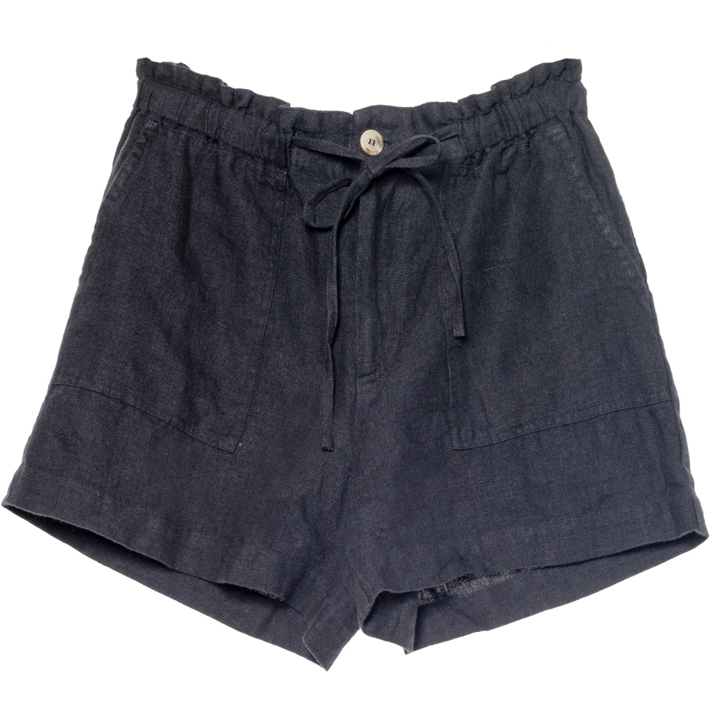 HÉST AS Lumi linen shorts Woven Pants/Shorts 999 Black