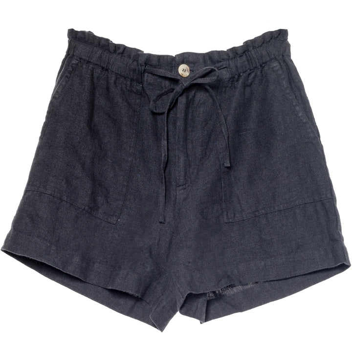 HÉST AS Lumi linen shorts Woven Pants/Shorts 999 Black