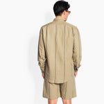 Hést Men MARCO Linen L/S Regular-Fit Shirt Woven Blouse/Top/Shirt 6504 Beige Trenchcoat