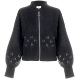 HÉST AS MÄRTHA Jacket Short Heavy Knitwear Tops 9000 Jet Black