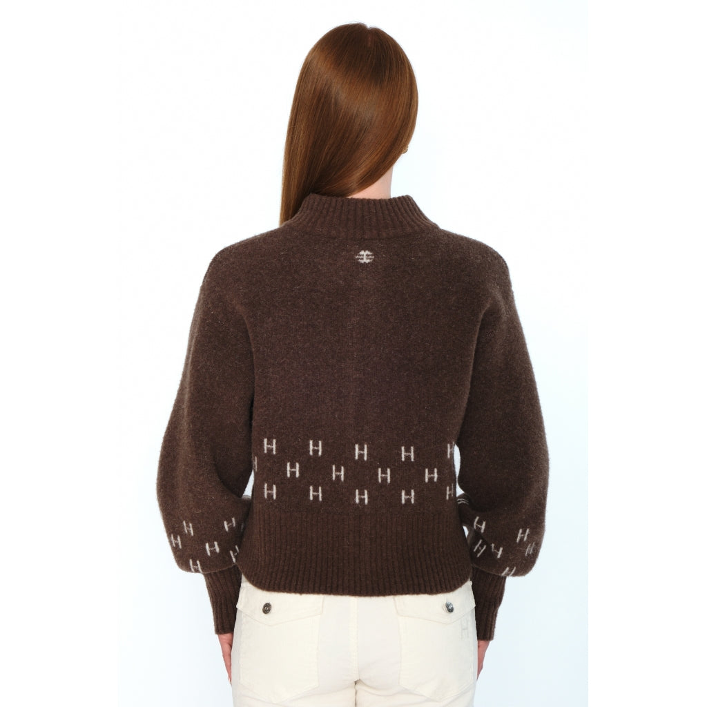 HÉST AS MÄRTHA Short Jacket Heavy Knitwear Tops 6002 Dark Earth