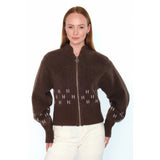 HÉST AS MÄRTHA Short Jacket Heavy Knitwear Tops 6002 Dark Earth