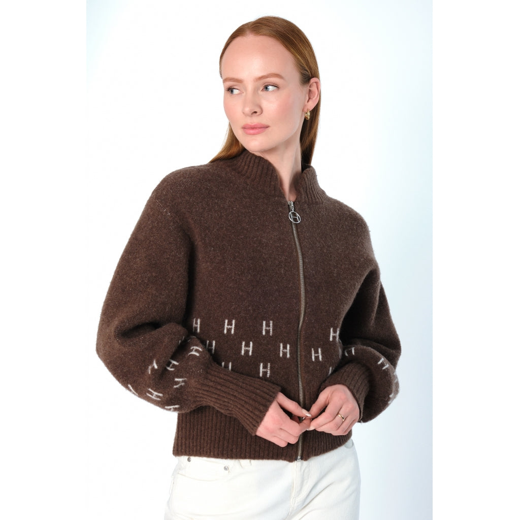 HÉST AS MÄRTHA Short Jacket Heavy Knitwear Tops 6002 Dark Earth