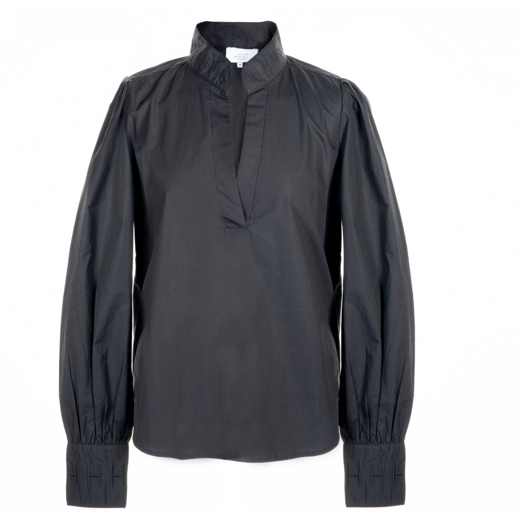 HÉST AS MIE Blouse Woven Blouse/Top/Shirt 9000 Jet Black